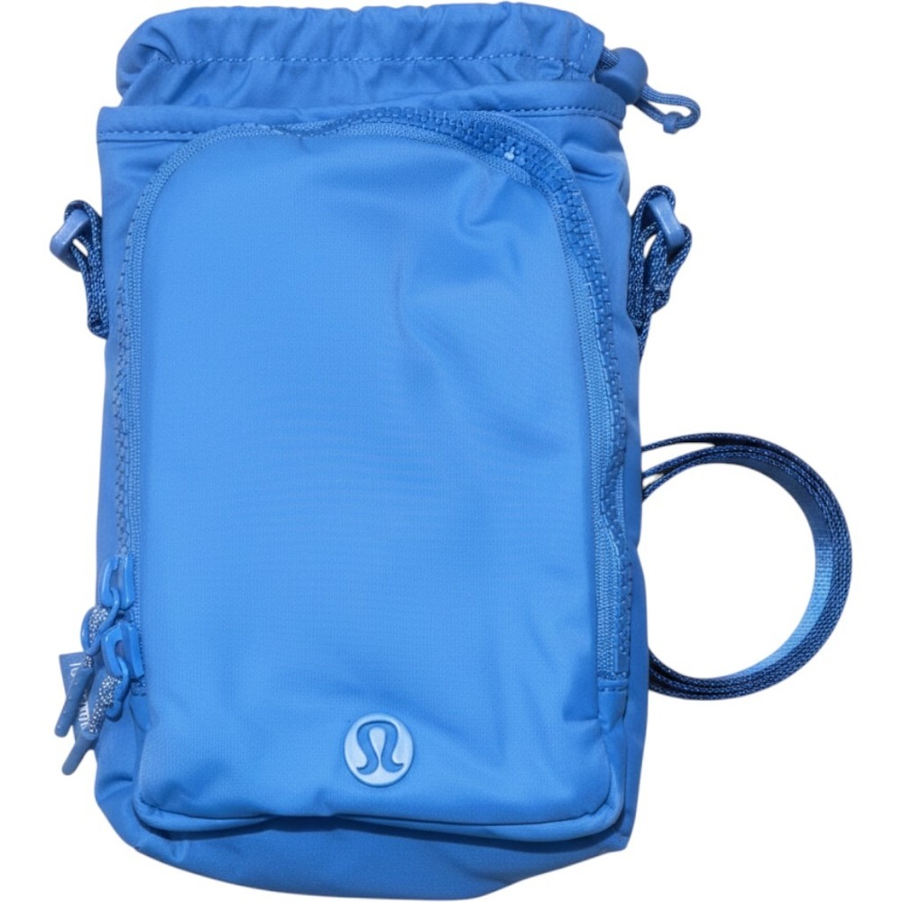 Lululemon Water Bottle Crossbody Bag Blue Adjustable Strap Zipper Pocket - Picture 4 of 12